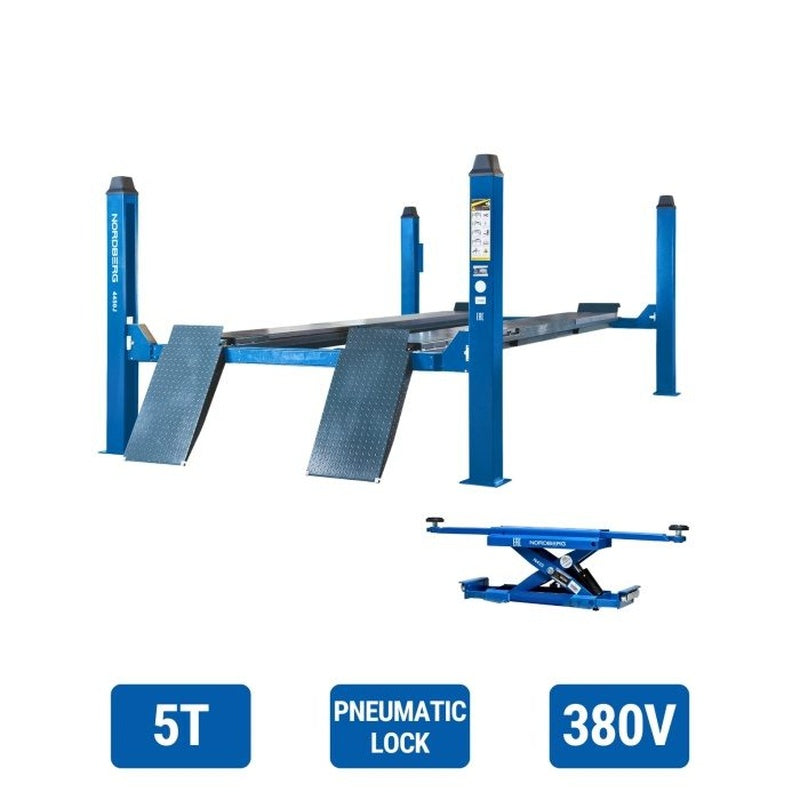 3.5 Tonne Four Post Lift with Jacking Beam